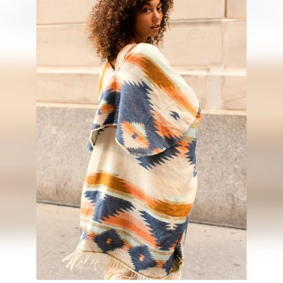 Free People Crossroads Poncho One Size - Picture 3 of 12